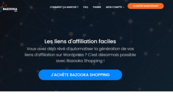 Avis sur le plugin WordPress Bazooka Shopping : générateur de liens d’affiliation