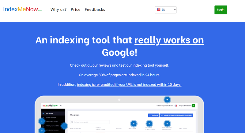 IndexMeNow Review – The SEO tool that indexes your URLs in a few hours!
