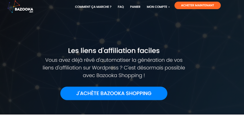 Avis sur le plugin WordPress Bazooka Shopping : générateur de liens d’affiliation